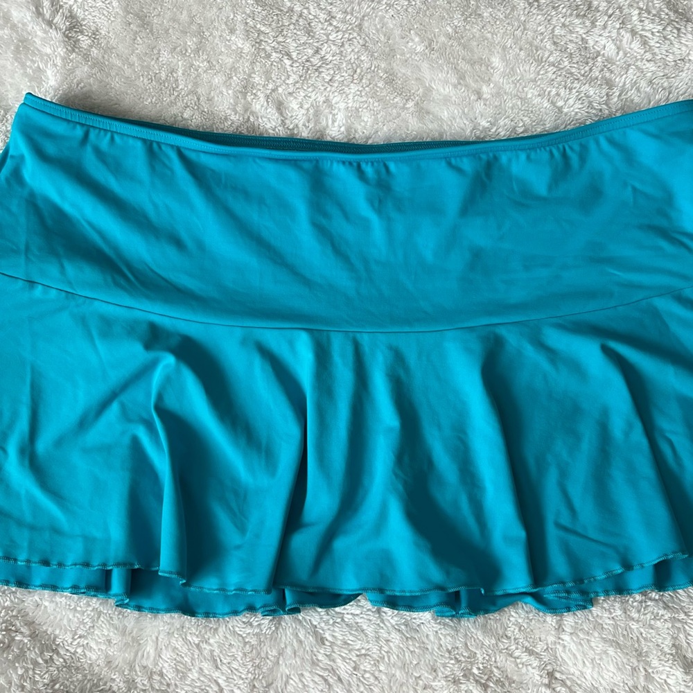 Lands' End Vibrant Turquoise Blue Swim Skirt